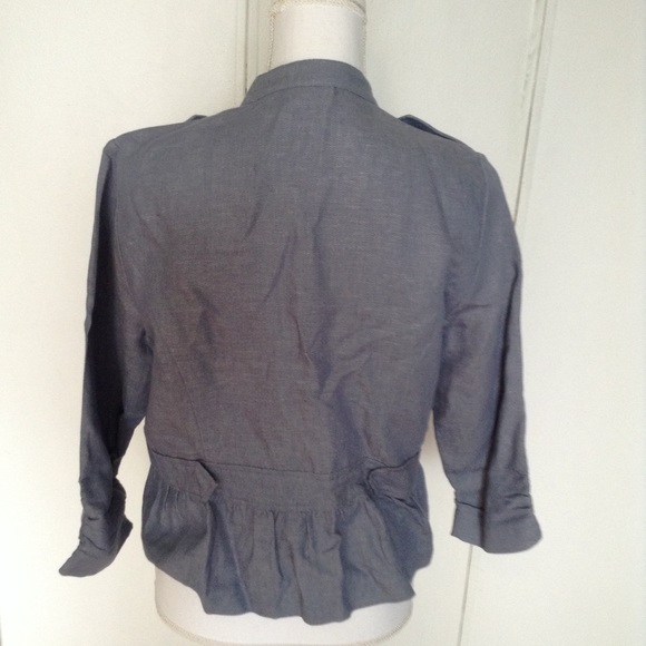 Chico's Denim Cropped Jacket - Picture 3 of 4